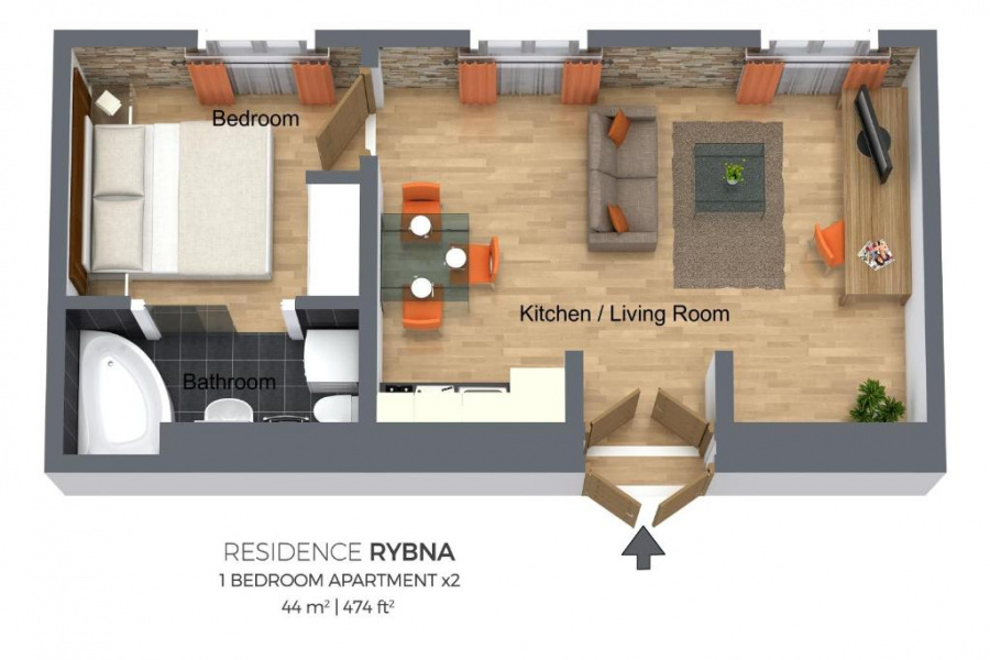 One Bedroom Apartment (TYPE 2)