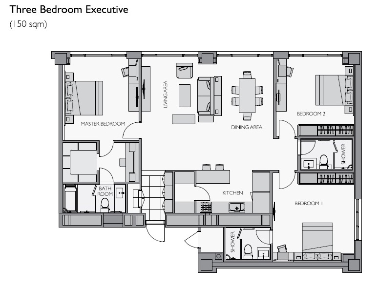 Three Bedroom Executive